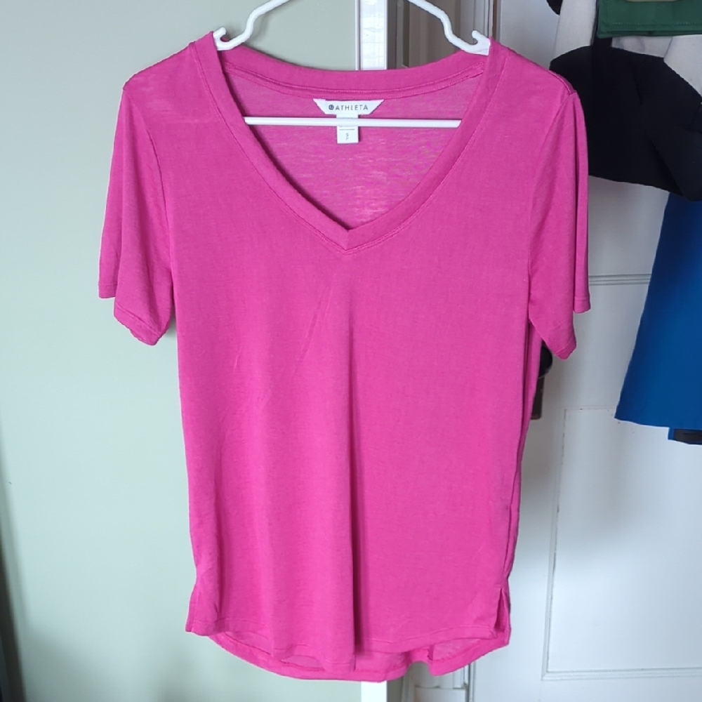 Athleta Breezy Scoop V-Neck Tee - Small